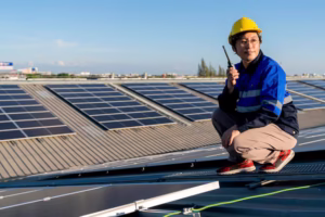 Roof with solar panels in Tampa home reducing electricity bills
