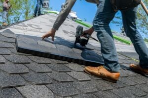 Asphalt shingle installation for roof replacement cost
